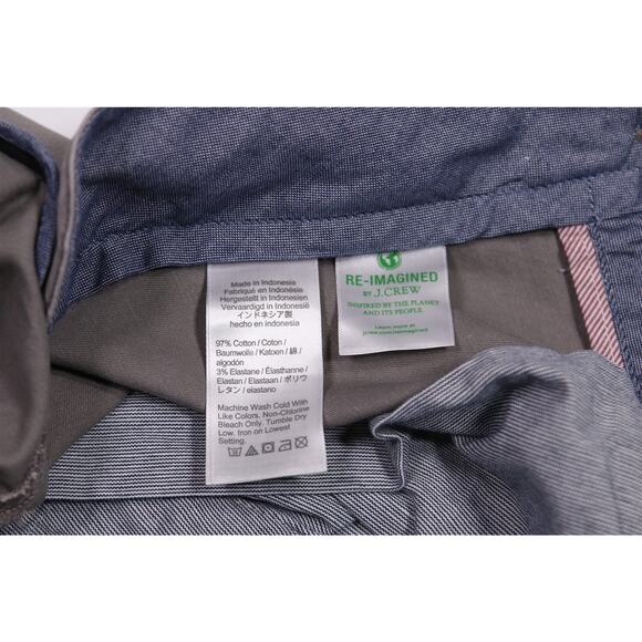 J. Crew 770 Straight Taupe Gray Cotton Stretch Flat Front Chino Pants 36x32 - Picture 8 of 8